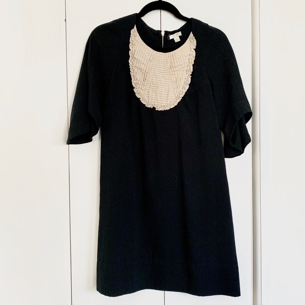Go International black shift dress w pleated bib
